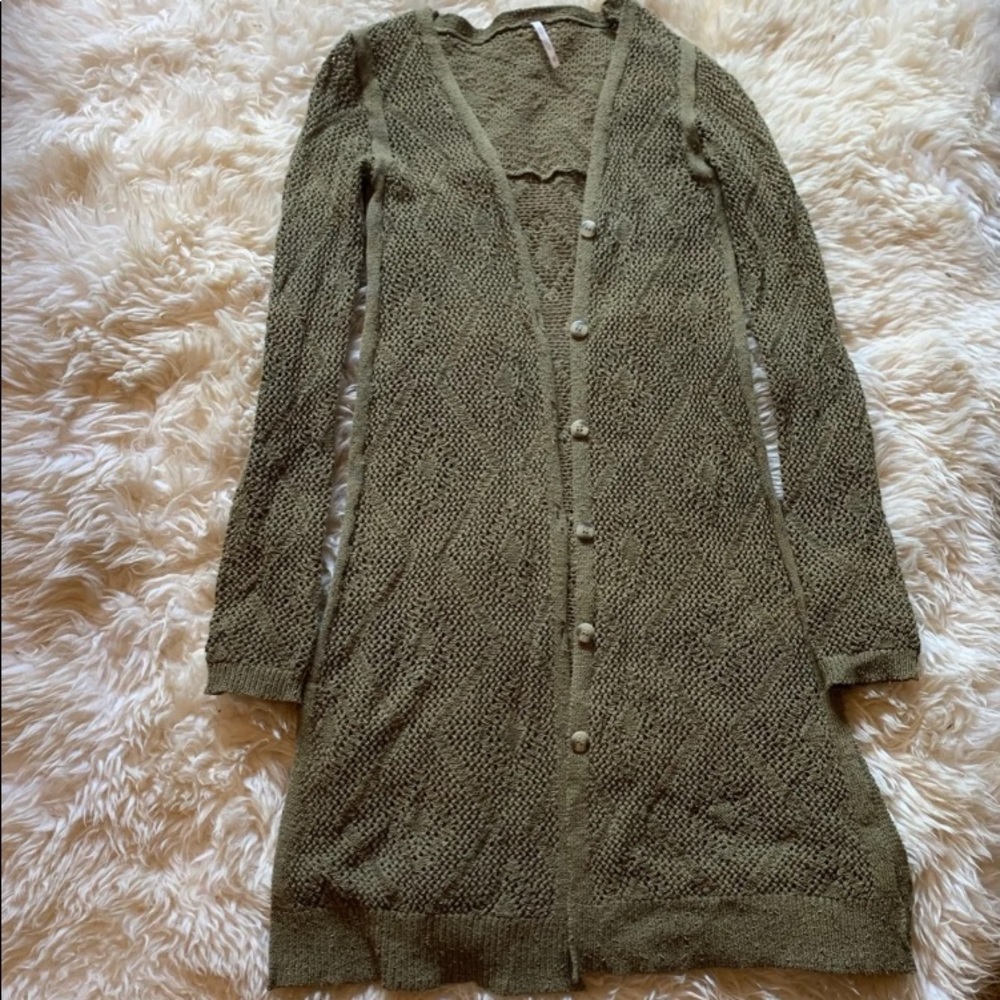 Free People XS Olive Cardigan